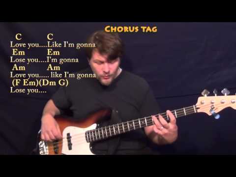 Like I&#039;m Gonna Lose You (Meghan Trainor) Bass Guitar Cover Lesson with Chords/Lyrics