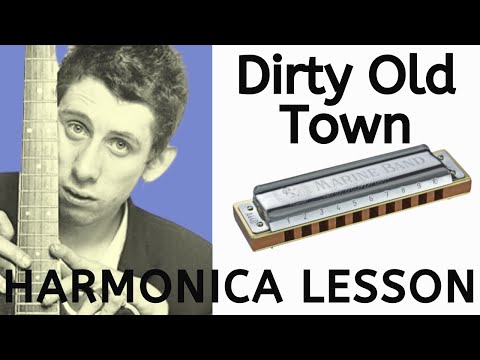 Dirty Old Town (The Pogues) super-easy beginner harmonica lesson (for D diatonic harmonica)